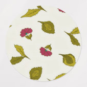 Coral Leaf Drift Worpdeken Labels (Design 2)