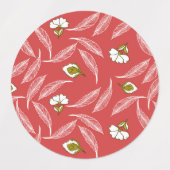 Coral Leaf Drift Worpdeken Labels (Design 1)