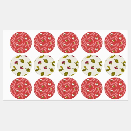 Coral Leaf Drift Worpdeken Labels (Vel)