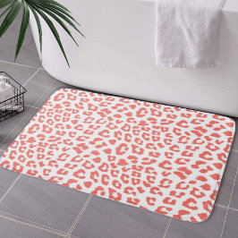 Coral Leopard Print Badmat