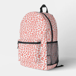 Coral Leopard Print Bedrukte Rugzak