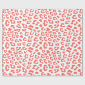 Coral Leopard Print Cadeaupapier (Vlak)
