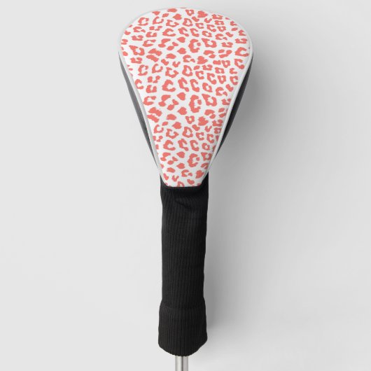Coral Leopard Print Golfheadcover (Voorkant)