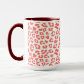 Coral Leopard Print Mok (Links)