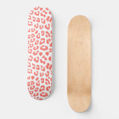 Coral Leopard Print Persoonlijk Skateboard (Voorkant)