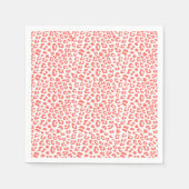 Coral Leopard Print Servet (Voorkant)