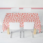 Coral Leopard Print Tafelkleed