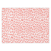 Coral Leopard Print Tafelkleed (Voorkant (Horizontaal))