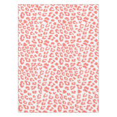 Coral Leopard Print Tafelkleed (Voorkant)
