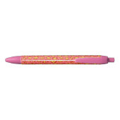 Coral Leopard Print Zwarte Inkt Pen (Achterkant)