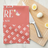 Coral | LEVENDE LEVENS HIER | Stijlvol  Theedoek (Quarter Fold)