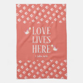 Coral | LEVENDE LEVENS HIER | Stijlvol  Theedoek (Verticaal)