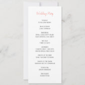 Coral Lijst Weddenschappen Kaart (Achterkant)