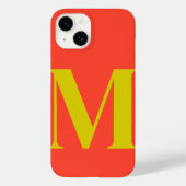 Coral Limoen Initiaal gepersonaliseerd monogram Case-Mate iPhone Case (Achterkant)