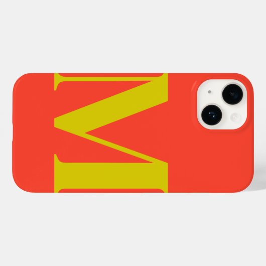 Coral Limoen Initiaal gepersonaliseerd monogram Case-Mate iPhone Case (Achterkant (horizontaal))