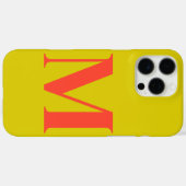 Coral Limoen initiaal gepersonaliseerd monogram Case-Mate iPhone Case (Achterkant (horizontaal))