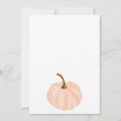 Coral Little pompoen herfst script baby shower Kaart (Achterkant)