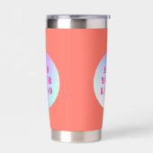 Coral logo zakelijk geïsoleerde drinkbeker (Links)