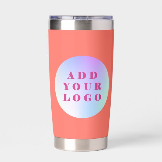 Coral logo zakelijk geïsoleerde drinkbeker (Achterkant)