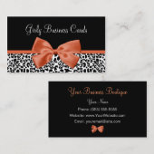 Coral Luipaard Strik Boutique Visitekaartje (Voorkant / Achterkant)