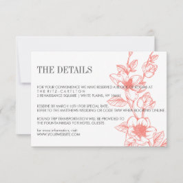 Coral | Magnolia Bloemen Bloemen | Bruiloft RSVP