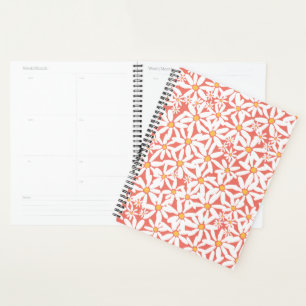 Coral Make My Daisy Planner