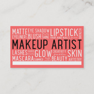 Coral Makeup Artist : Visitekaartje