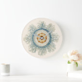 Coral Mandala Pattern Grote Klok (Huis)