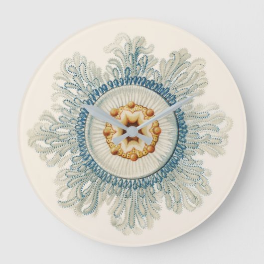 Coral Mandala Pattern Grote Klok (Voorkant)