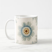 Coral Mandala Pattern Koffiemok (Links)