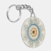Coral Mandala Pattern Sleutelhanger (Voorkant Links)