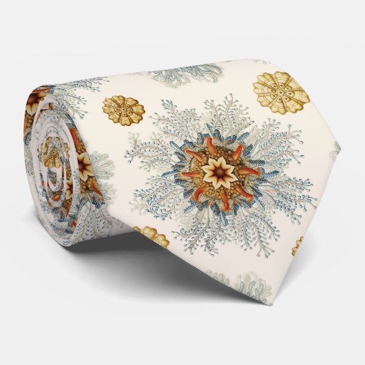 Coral Mandala Pattern Stropdas (Opgerold)