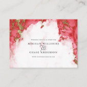 Coral Marble Waterverf Geode Barefoot Bride™ Visitekaartje (Voorkant)