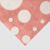 Coral Marble White Polka Dots Pattern Decoupage Tissuepapier (Detail)