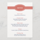 Coral Menu Kaart, Caroline Wedding Collectie (Voorkant)