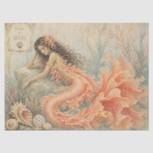 Coral Mermaid Vintage Oceaan Dromen Decoupage Papi Tissuepapier