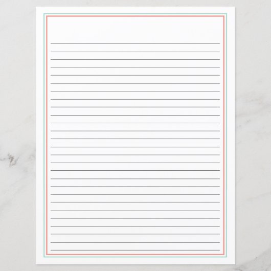 Coral & Mint Floral Cookbook Multomap Receptenvell (Achterkant)