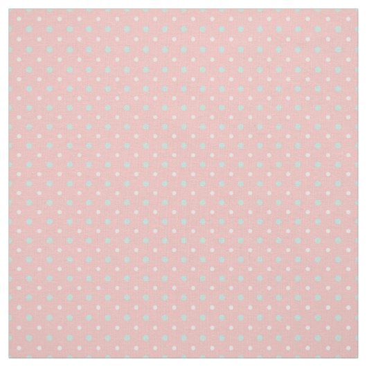 Coral Mint Green Polka Dot Pattern Stof (Swatch)