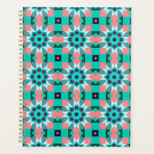 Coral & Mint Mandala Planner (Voorkant)