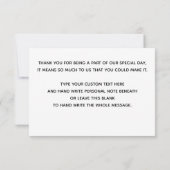 Coral Mint Travel Theme Dank u Bedankkaart (Achterkant)