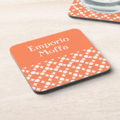 Coral Mod Ball Design @ Emporio Moffa met tekst Bier Onderzetter (Linkerzijde)