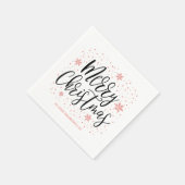 Coral | Modern Merry kerstparty Napkins Servet (Hoek)
