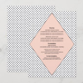 Coral Modern Polka Dots Wedding Info Kaart (Voorkant / Achterkant)