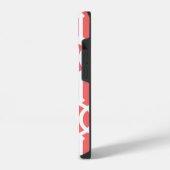 Coral Modern Traliewerk Patroon iPhone Hoesje (Linkerkant)