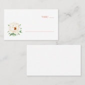 Coral Moderne Wedding Plaatskaartje (Voorkant / Achterkant)