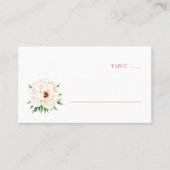 Coral Moderne Wedding Plaatskaartje (Voorkant)