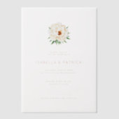 Coral Moderne Wedding Vellum Uitnodigingen (Voorkant)