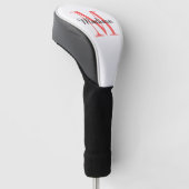 Coral Monogram Initiaal en naam op maat Golfheadcover (Schuin)