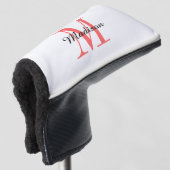 Coral Monogram Initiaal en naam op maat Golfheadcover (3/4 voorkant)