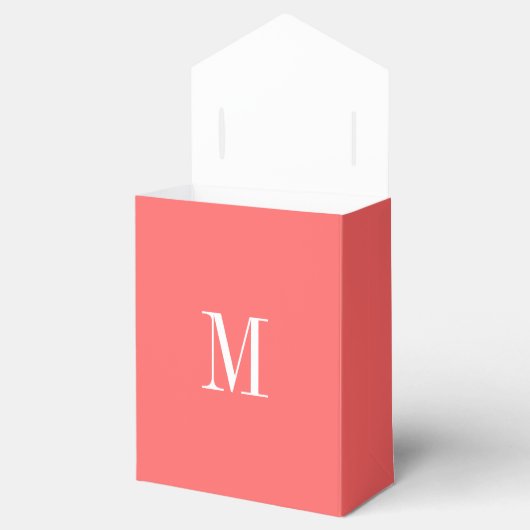 Coral Monogram sjabloon Bedankdoosjes (Geopend)